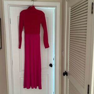 New With Tag Anthropologie The Thea Twofer Pink/Rose Sweater Dress Small